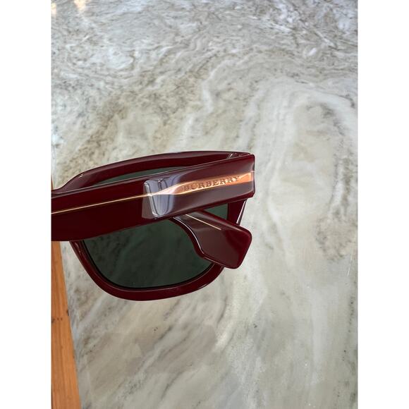 Burberry Burgundy Square Sunglasses - Picture 8 of 8